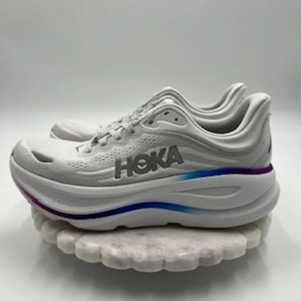 Hoka Bondi 8 Women 10B Cloud White Running Shoes 1162012-CYWH Sneaker - Picture 4 of 9